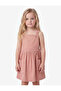 Polka Dot Cotton Square Neck Strappy Velvet Dress - 4