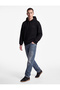 Long Sleeve Three Threaded Yarns Comfortable Fit Kangaroo Pocket Hooded Printed Sweatshirt - 3