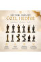 Luxury metal chess set with roman army figures, chrome plated black marble patterned 20 cm premium set - 6
