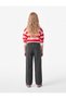 Cotton High Waist Lace-Up Velvet Wide Leg Pants - 3