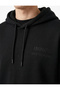 Long Sleeve Three Threaded Yarns Comfortable Fit Kangaroo Pocket Hooded Printed Sweatshirt - 5