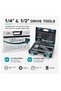 82-Piece Socket & Wrench Tool Set – 1/2", 3/8" & 1/4" Drive – Chrome Vanadium Steel