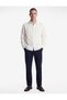 Buttoned Comfortable Fit Cotton Classic Collar Long Sleeve Muslin Shirt