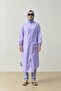 Double Color Hijab Swimsuit Top Lilac-Grey - 3
