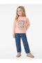 Crew Neck Teddy Bear Printed Cotton Long Sleeve T-Shirt
