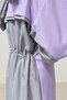 Double Color Hijab Swimsuit Top Lilac-Grey - 6