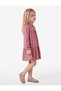 Long Sleeve Mock Neck Floral Pattern Viscose Dress - 2