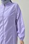 Double Color Hijab Swimsuit Top Lilac-Grey - 2