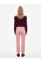 Cotton Slim Fit Buttoned Pocket Flared Crop Jean Trousers - Kick Flare Jeans - 4