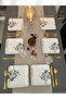 Lux Ceramic Wish Tree Pattern 6-Person Cake Set Serving Plate - 6