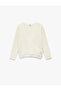 Long Sleeve Slim Fit Double Breasted Collar Tie Detail Knit Sweater - 5