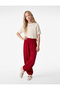 Balon Form Trousers with Bow and Elastic Waist, Loose Fit