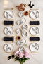 Black Leaves 14 Piece Breakfast Set for 6 People, Luxury Breakfast Set - 5