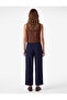 Straight-Leg Asymmetrical Closure Fabric Trousers with Side Pockets - 3