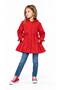 Girl's Red Waterproof Hooded Zippered Raincoat with 100% Cotton Lining