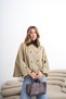 Women's Brown Button Detailed Cape Trench Coat - 3