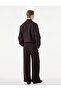 Comfortable Fit High Waist Crepe Fabric Wide Leg Pants with Belt - 4