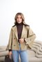 Women's Brown Button Detailed Cape Trench Coat - 5