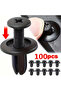 100pcs Car Fastener Clips, Door Mudguard Rivet Clamps, Bumper Edge Trim Fixing Accessories