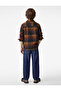 Wool Blend Long Sleeve Plaid Lumberjack Shirt with Pockets - 3