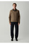 Faux Suede Collar Brown Jacket Regular Fit / Normal Cut 0110859-70378 - 4