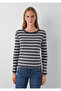 Long Sleeve Striped T-Shirt Fitted / Bodycon Cut 1620174-91600 - 3