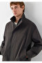High Collar Brown Jacket Loose Fit / Relaxed Fit 0110855-90892 - 2