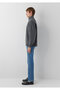 Anthracite Basic Sweatshirt with Semi-Zipper 0S10278-91268 - 4