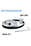80T Bore 8mm 20T Bore 5mm 2GT-200-6mm 80T 20Teeth 2GT Pulley Belt Kit Belt Width 6mm Reduction 4:1 B