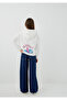 M7S10205 Stitch Printed Hooded Zippered Children's Sweatshirt White - 2