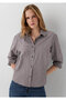 Checkered Brown Shirt Loose Fit / Relaxed Comfortable Cut 1211590-91665