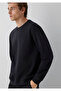 Crew neck sweatshirt black