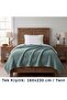 Waffle Pike and Bedspread, Single Waffle Patterned Pike, Water Green Lightweight Pike, 160X230 Woven Bedspread for Light Use - 2