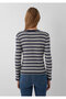 Long Sleeve Striped T-Shirt Fitted / Bodycon Cut 1620174-91600 - 5