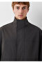 High Collar Brown Jacket Loose Fit / Relaxed Fit 0110855-90892 - 3