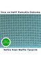 Waffle Pike and Bedspread, Single Waffle Patterned Pike, Water Green Lightweight Pike, 160X230 Woven Bedspread for Light Use - 5