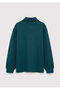Green Sweatshirt with Patch Detail 6S10193-71932 - 3