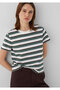 Green Striped T-Shirt Regular Fit / Normal Cut 1614227-91666