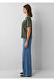 Khaki Basic Interlock T-Shirt Loose Fit / Comfortable Loose Cut 1613820-80714 - 5