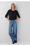Wool Blend Buttoned Black Sweater Regular Fit / Normal Cut 1711005-900 - 2