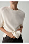 Short Sleeve Ecru Knitwear Loose Fit / Relaxed Fit 1711039-80194 - 4