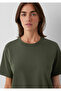 Khaki Basic Interlock T-Shirt Loose Fit / Comfortable Loose Cut 1613820-80714 - 7