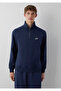 M0S10613 Patch Logo Embroidered Semi-Zipper Men's Sweatshirt Dark Blue - 2