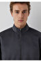 High Collar Anthracite Faux Suede Jacket Regular Fit / Normal Cut 0110903-91268 - 7