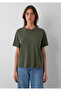 Khaki Basic Interlock T-Shirt Loose Fit / Comfortable Loose Cut 1613820-80714 - 4