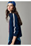 Stripe Detailed Zippered Navy Blue Sweatshirt 1S10557-70488 - 2