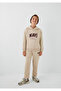 Printed Hooded Beige Sweatshirt 6S10209-70039