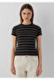 Striped Brown Basic T-Shirt Fitted / Bodycon Cut 1614333-91661 - 4