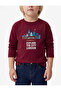 Printed Detailed Cotton Crew Neck Long Sleeve Oversize T-Shirt - 4