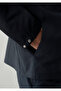 Zippered Navy Blue Thin Jacket Loose Fit / Relaxed Fit 0212079-70489 - 5
